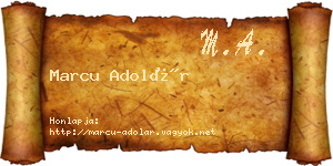 Marcu Adolár névjegykártya